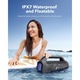 Преносима тонколона Anker Soundcore Boom 2 Plus, 140W, BassUp 2.0, IPX7, RGB светлина, Външна батерия, Bluetooth 5.3, Черен