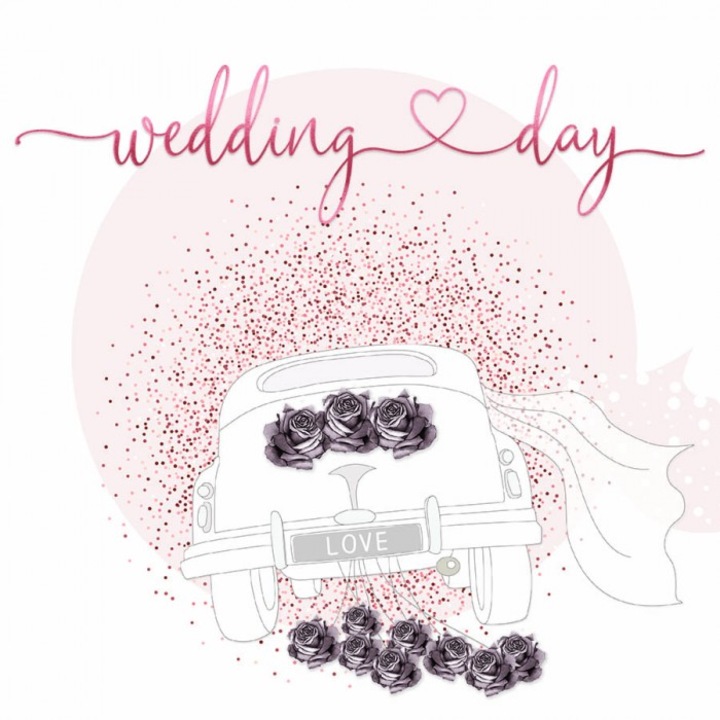 Felicitare Clear Creations, kwadrat, cristal Swarovski, 158x158mm