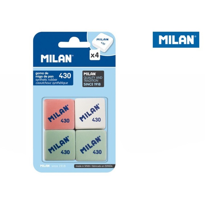 Set de 4 radiere, Milan, sintetic, multicolor, 2.8x2.8x1.3cm