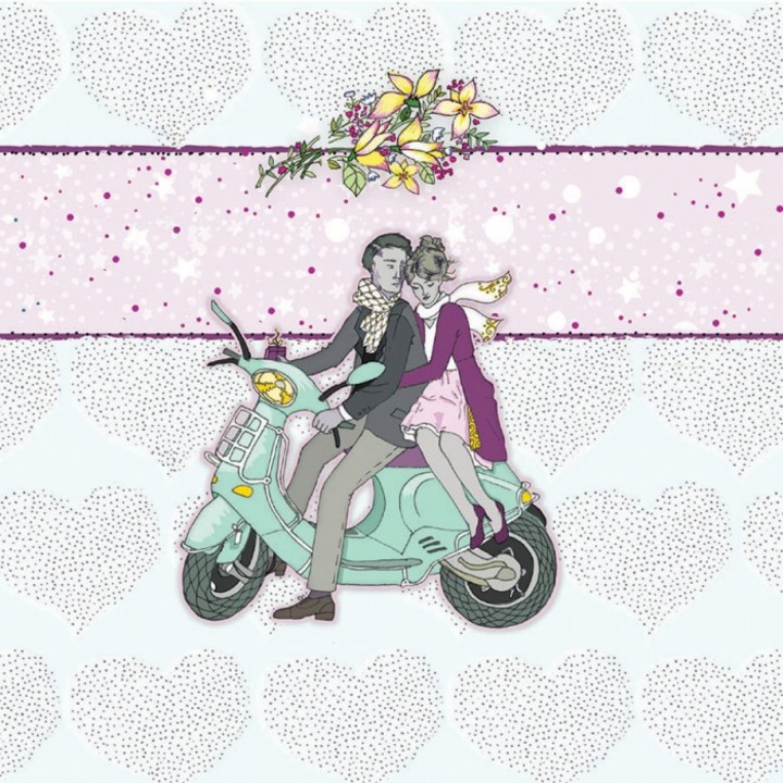 Felicitare Clear Creations, kwadrat, cristal Swarovski, 158x158mm