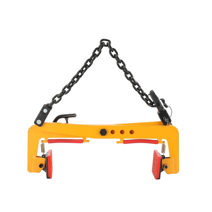 Cleste pentru piatra, sarcina maxima 325kg, latime reglabila 12-36cm, galben, set cu lant