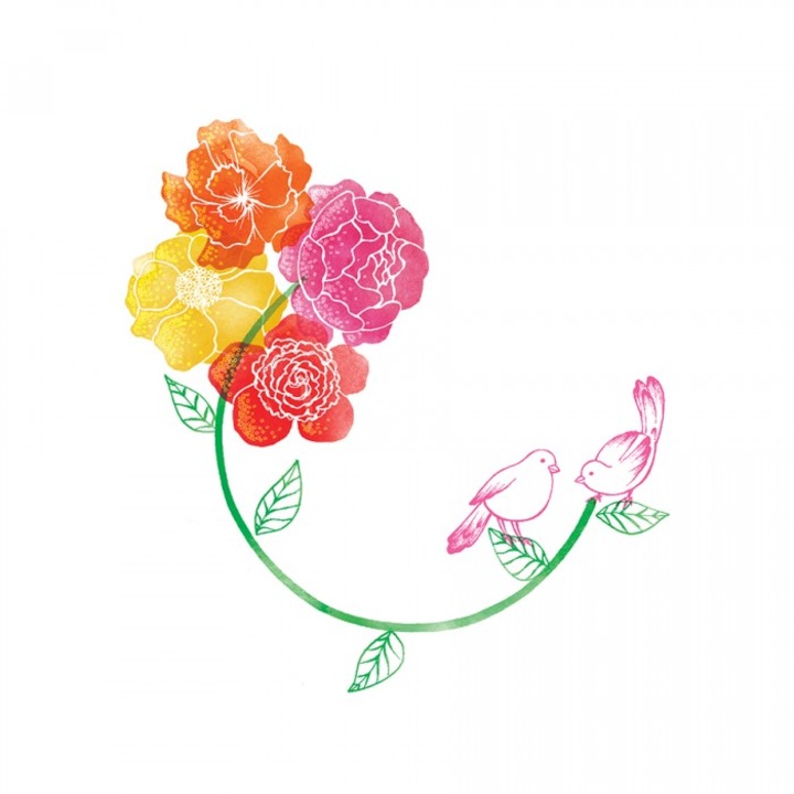 Felicitare Clear Creations, CL2617, cristal Swarovski, multicolor, 158x158mm