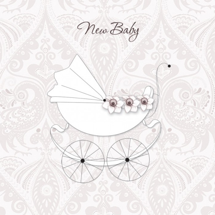 Felicitare Clear Creations, CL0108, cristal Swarovski, 158x158mm