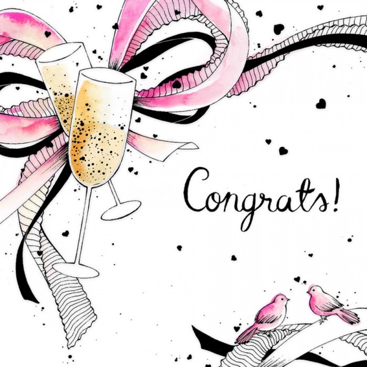 Felicitare Clear Creations, kwadrat CL2510, cristal Swarovski, 158x158mm