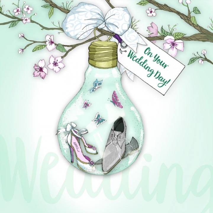 Felicitare Clear Creations, kwadrat CL2803, cristal Swarovski, 155x155mm