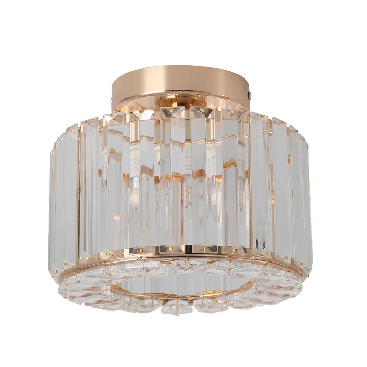 Modern kristály mennyezeti lámpa, E27/E26, 21x18 cm, Ezüst