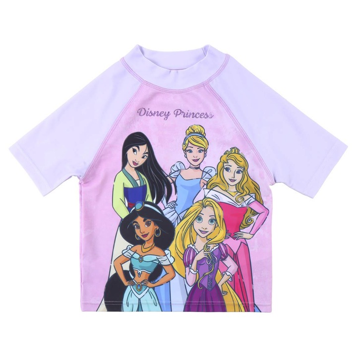 Tricou de copii, cu protectie UV 50, Printesele Disney 25699, Roz