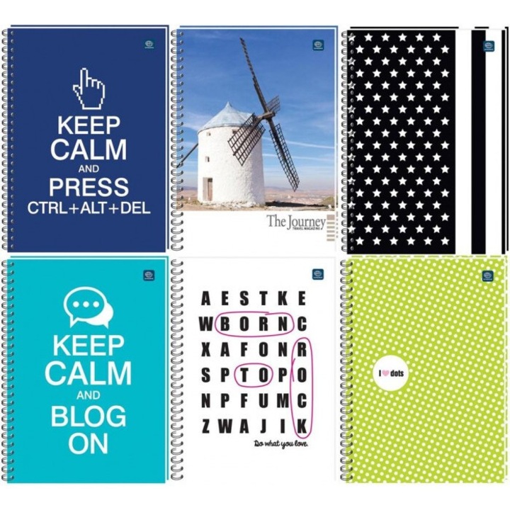 5 db A4-es füzet, Interdruk, 80 lap, 299x239 mm