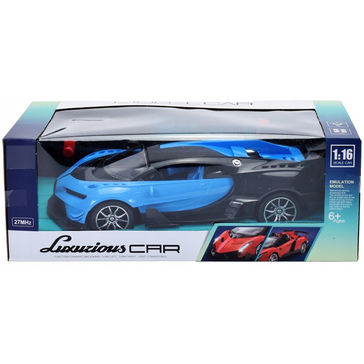 Masinuta RC Lolex, control la distanta, lumini LED, scara 1:16, multicolor