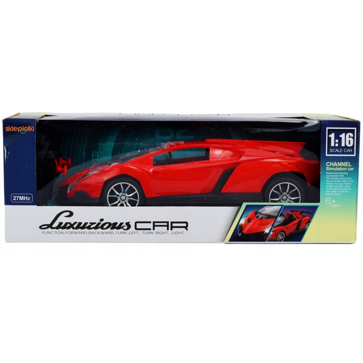 Model de masina sport cu telecomanda pe telecomanda RC Suneta Lumini automate