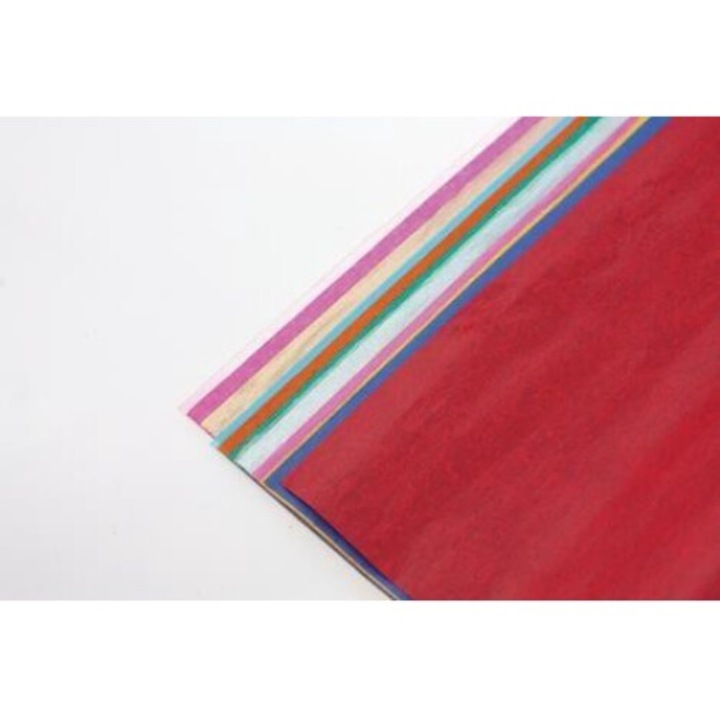 Set de hartie creponata, Fiorello, 12 culori, 5 role, 50x35cm