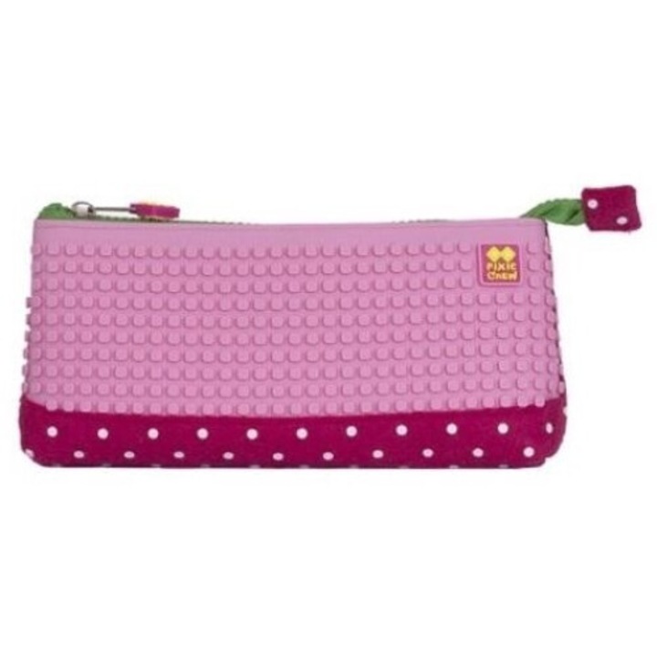 PIXIE CREW többfunkciós tolltartó, rózsaszín panel, 20.3x12x3.7cm