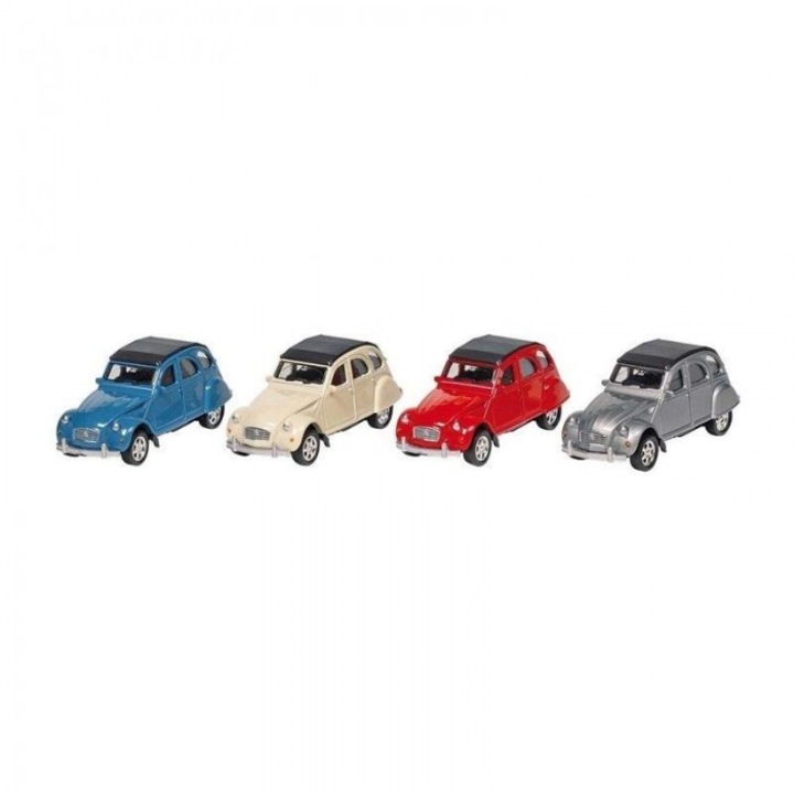 4 db fém autó készlet, Goki, Citroen, többszínű, 104x44mm