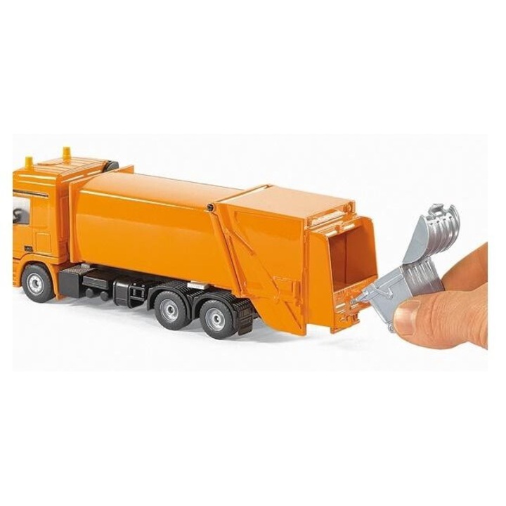 Siku Super камион за боклук, метал/пластмаса, мащаб 1:50, подвижни елементи, 4+ години, оранжев