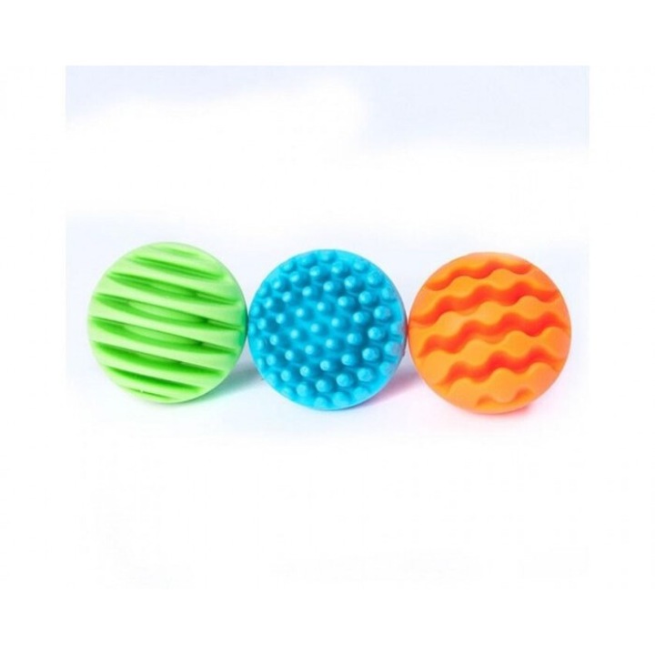 QElements Szenzoros Labda Szett, Szilikon, Különböző Textúrák, Többszínű, 110x230mm