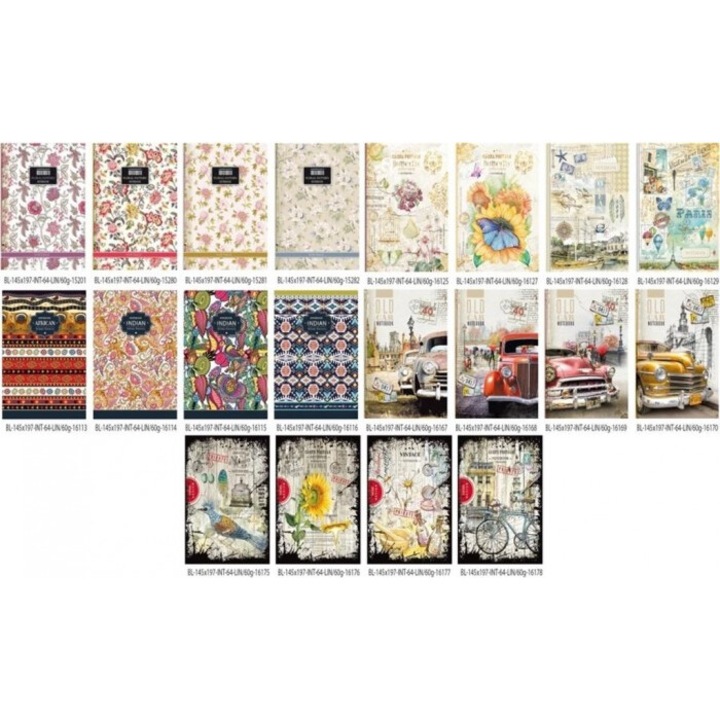 Agenda Fresh, linia FRESH, 64 pagini, mix modele, 14.3x19.7cm