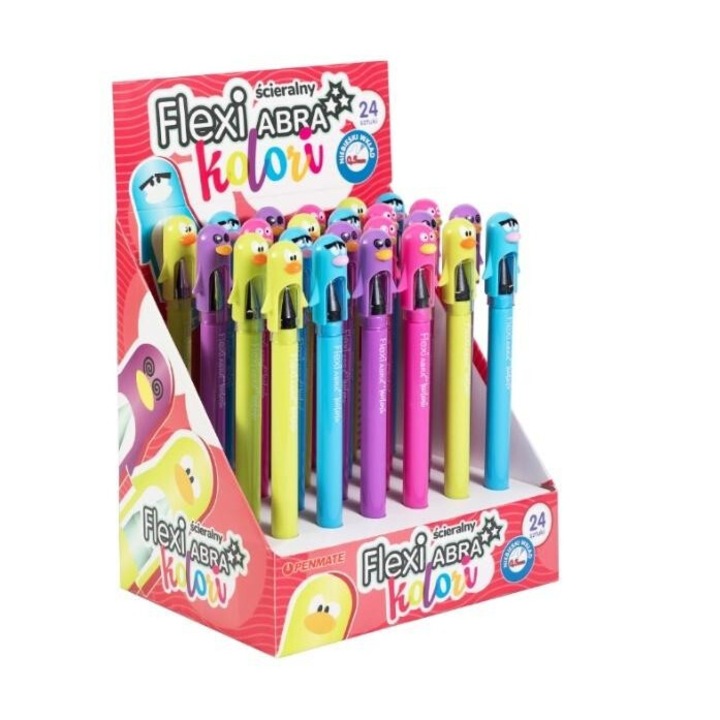 Комплект 24 химикалки Penmate Flexi Abra, многоцветни, 152x138 мм