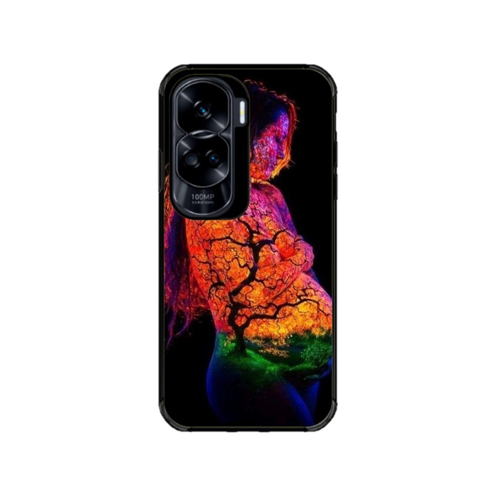 Husa personalizata HQ Print si Folie de Silicon pentru Honor 90 Lite, model Colorful #7, multicolor, S1D1M0324