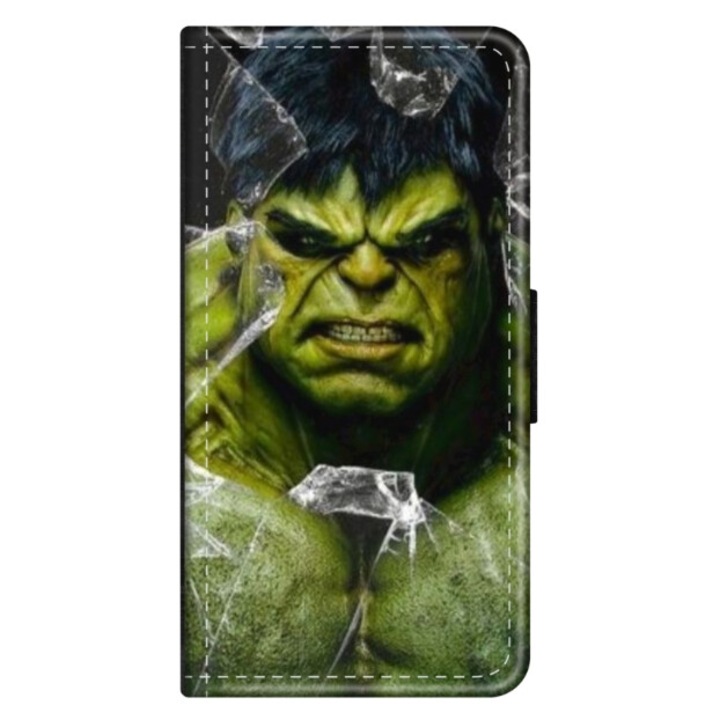 Husa personalizata tip carte HQ Print pentru Xiaomi Redmi Note 12 Pro Plus 4G, model Hulk #2, multicolor, S1D1M0100