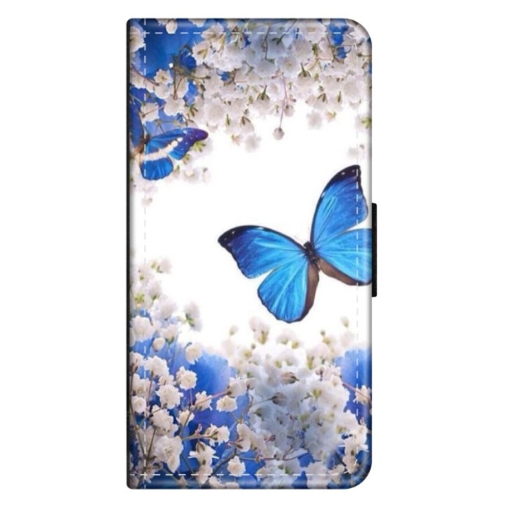Husa personalizata tip carte HQ Print pentru Xiaomi Redmi Note 12 Pro Plus 4G, model Butterfly #4, multicolor, S1D1M0041