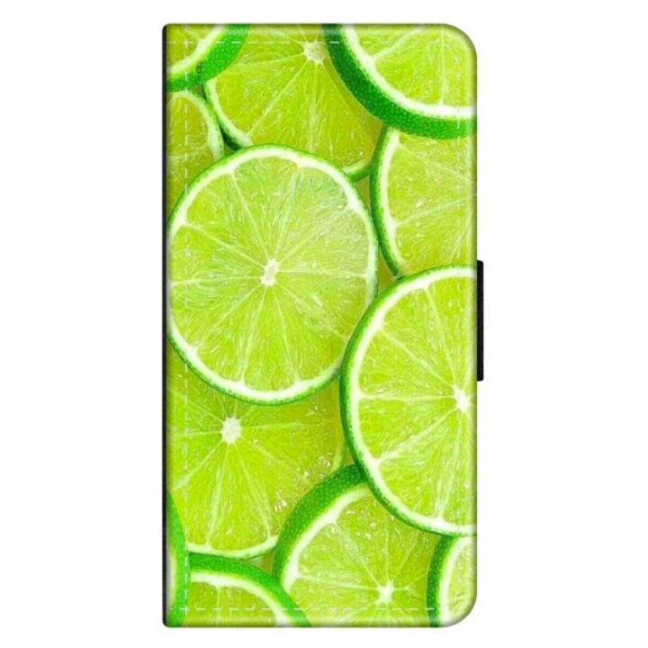 Husa personalizata tip carte HQ Print pentru Apple iPhone 15, model Lime, multicolor, S1D1M0253