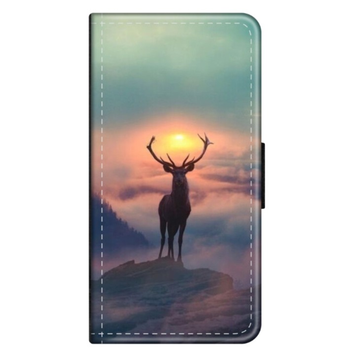 Husa personalizata tip carte HQ Print pentru Xiaomi Redmi Note 12 Pro Plus 4G, model Antlers, multicolor, S1D1M0303