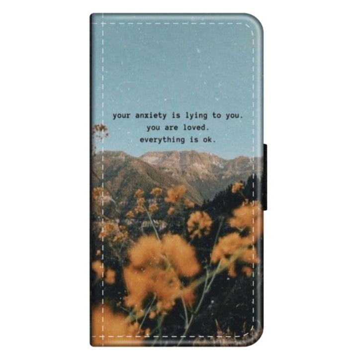 Husa personalizata tip carte HQ Print pentru Xiaomi Redmi Note 12 Pro Plus 4G, model Quote #1, multicolor, S1D1M0306
