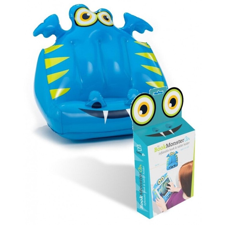 Suport de carte gonflabil BookMonster Air Darlie the dragon, Multicolor, 21x11x3 cm