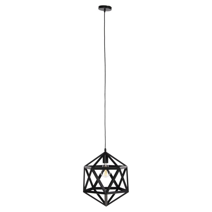 Лампа Puzzle-home HM4073, Черен, Метал, 30x30x35H cm