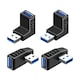 Set 4 Adaptoare USB 3.0 Chucai, Unghiulari de 90°, Suport Sync Date și Încărcare, Multicolor