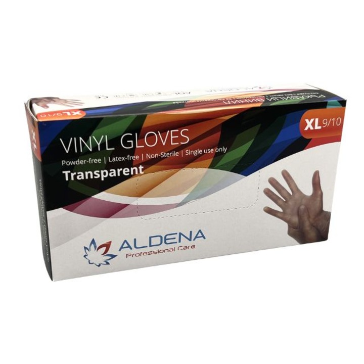 Aldena vinil kesztyű, XL méret, 100 db/doboz