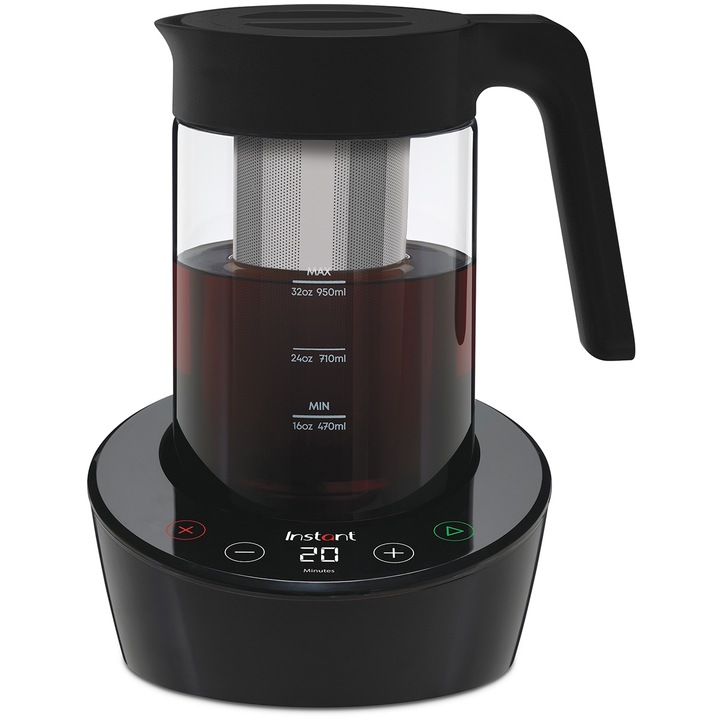 Extractor pentru prepararea rapida a cafelei si ceaiului rece Instant, Cold brew, ulcior de sticla 950 ml, filtru cilindric