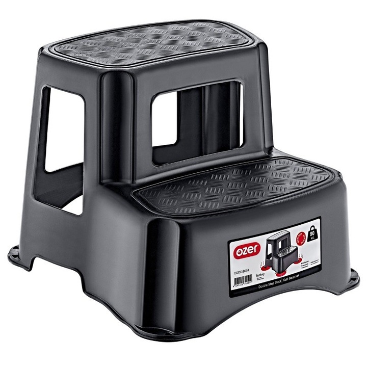 Korona Shops табуретка със стъпала, нехлъзгаща се, мултифункционална, 38x40x28.5см