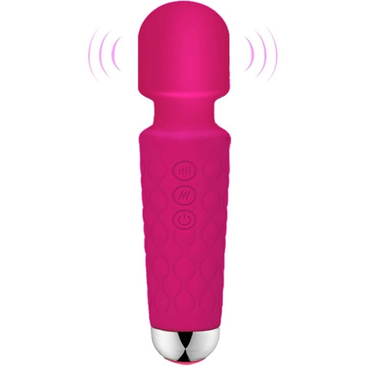 Introdult vibrátor pálca, 20 vibrációs mód, 8 sebesség, vízálló, USB újratölthető, 20 cm