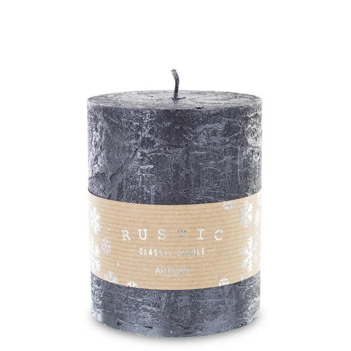 Рустик свещ, Art-Pol, метал, черен, 11,5x9 см