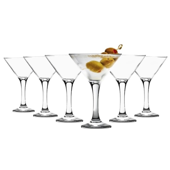 6 db Martini LAV pohár készlet, 170 ml, Turkey üveg, elegáns, mosógéppel kompatibilis