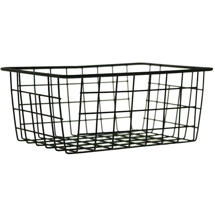 MPLCo gyümölcskosár, metál, fekete, 24x18x10cm