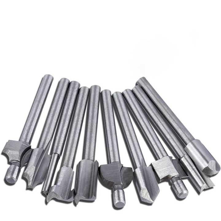 Set de 10 Freze Gravura Sunmostar, Otel, 3mmx40mm, Argintiu