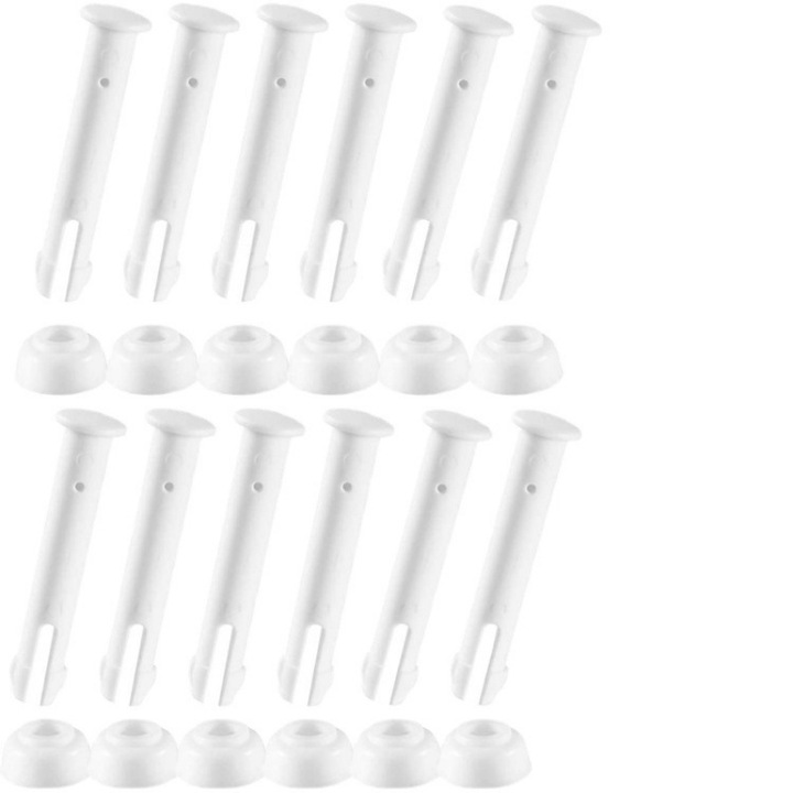 Set 12 pini de imbinare piscina Sunmostar, plastic, alb