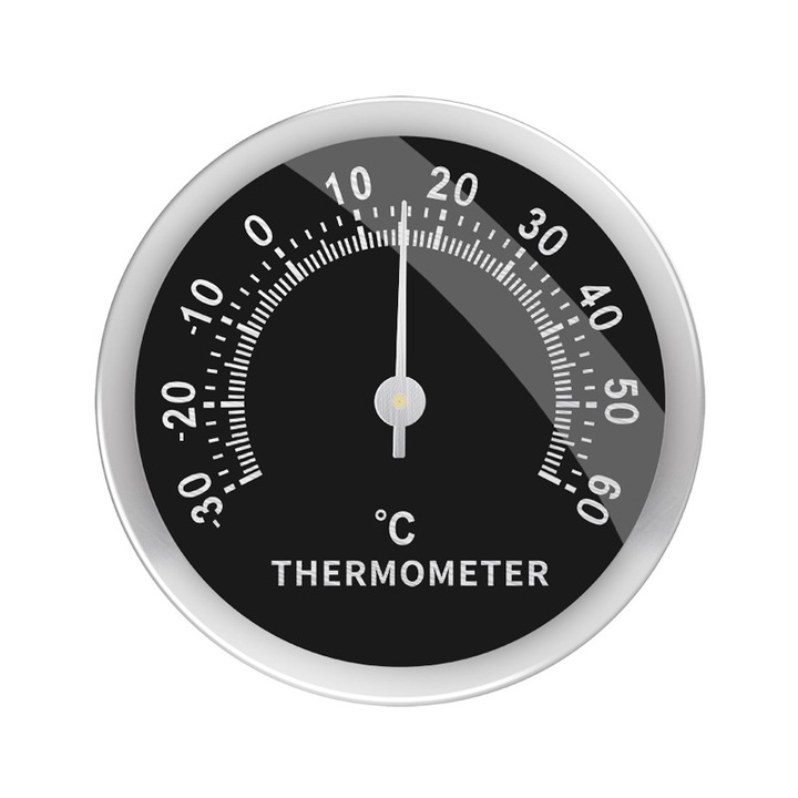 Прецизен термометър Sunmostar, лесен за четене дисплей, преносим, черен, 58 mm