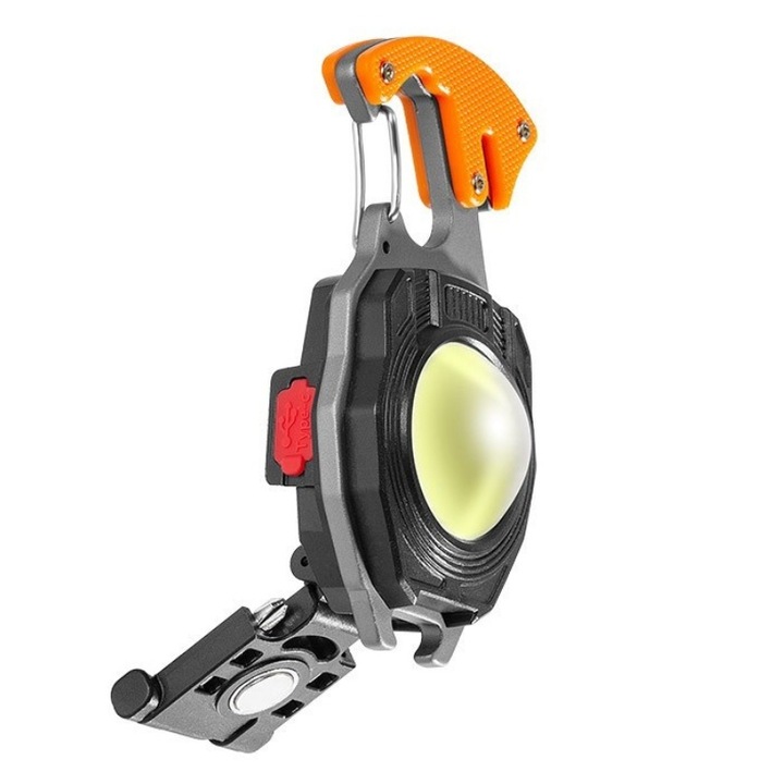 Мини фенерче, Mindblower, преносимо, многофункционално, ключодържател, фенерче, отварачка за бутилки, запалка, нож, свирка за оцеляване, магнит, отвертка, нож