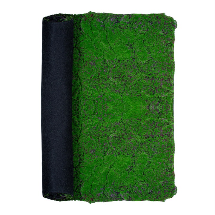 Covor muschi artificial de padure, Naimeed D6556, pentru decorare interioara sau exterioara, Verde, 1000x2000x30mm