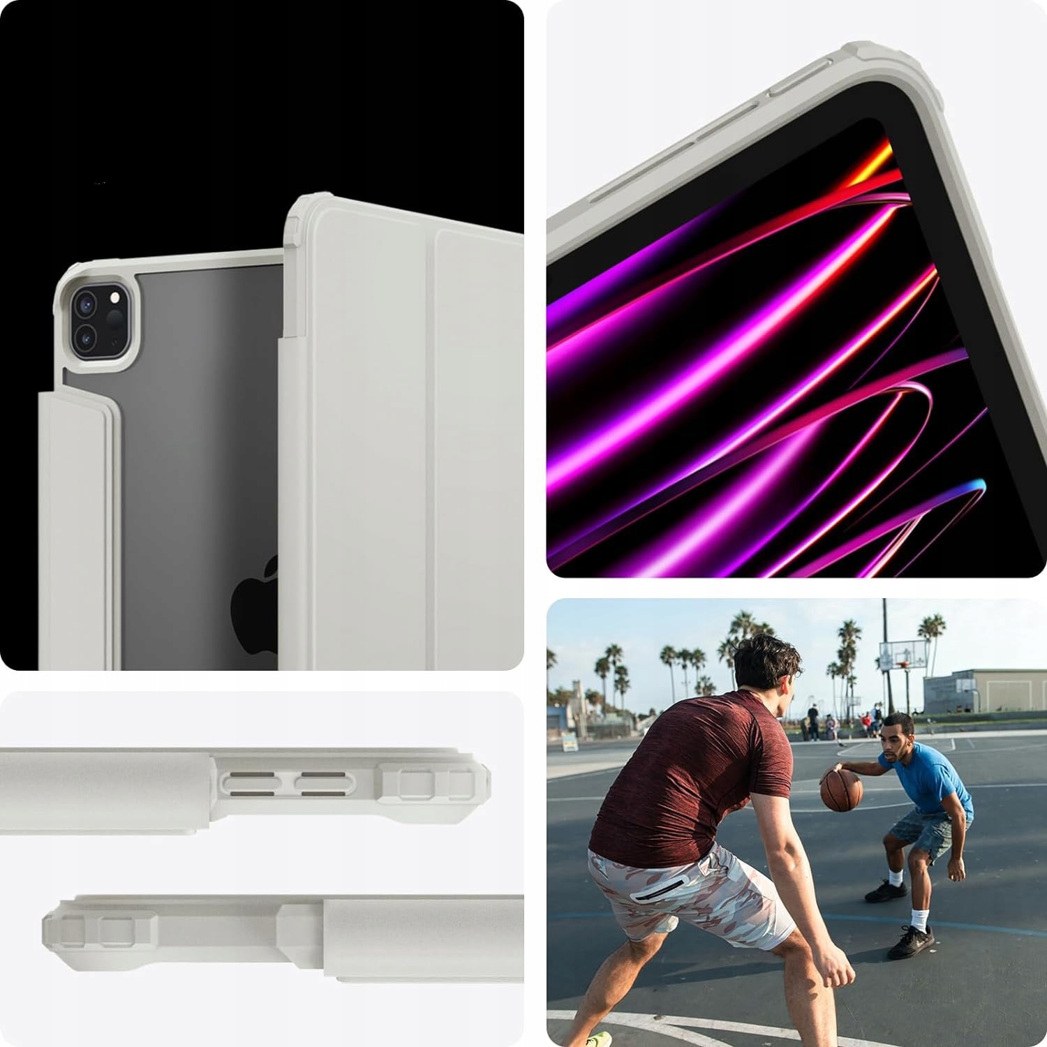 Carcasa Spigen Air Skin Pro pentru iPad Pro 11” 2022/2021/2020/2018, gri