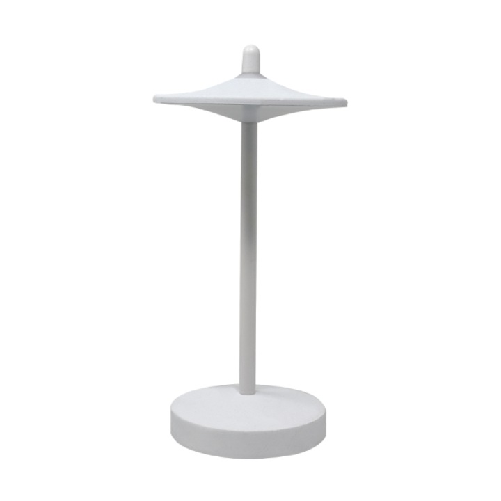 Lampa de masa LED, 1W, 130lm, 3000K, reincarcabila, aluminiu, alb, Sake Kelu