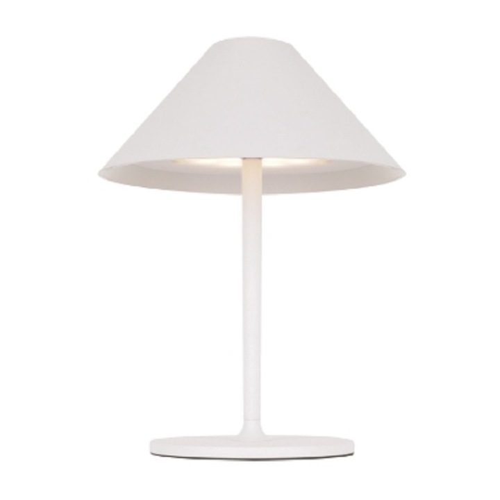 Lampa de masa LED, 3W, 240lm, 3000K, reincarcabila, aluminiu, alb, Mini Liberty Kelu