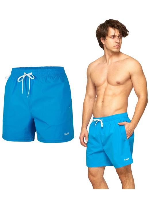 Pantaloni scurti de inot barbati elastic, Zagano 1227, Albastru deschis