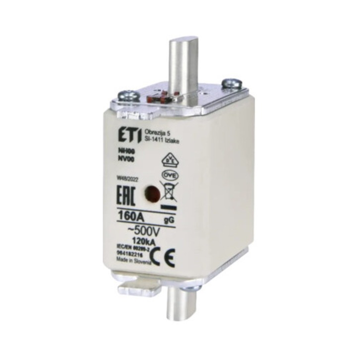 Siguranta Fuzibila De Mare Putere Eti Nv00 160a 500v