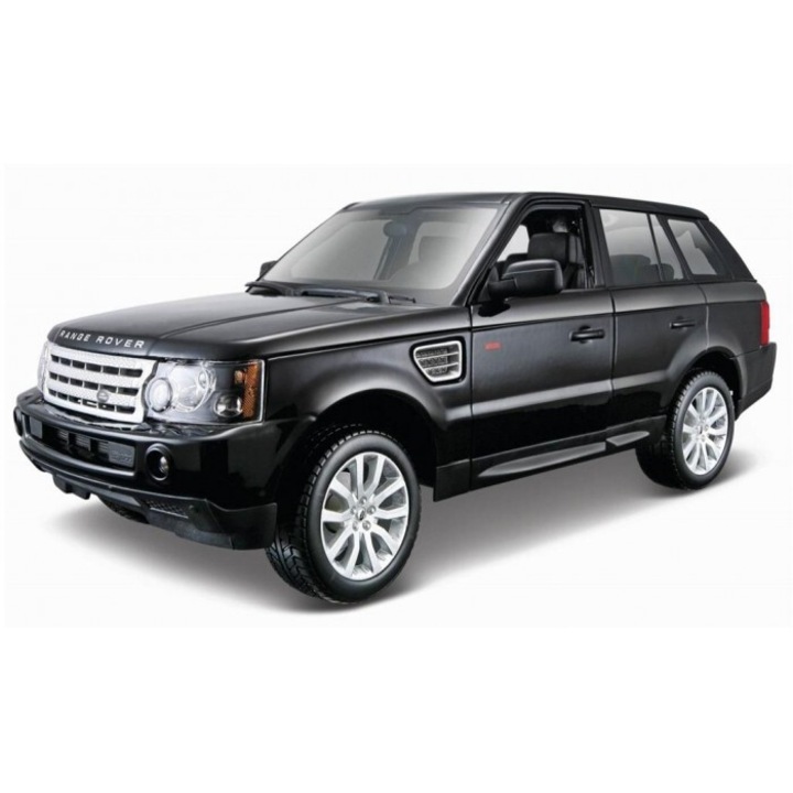 Количка BBurago, Range Rover Sport Black, мащаб 1:18, черна, 30x18см