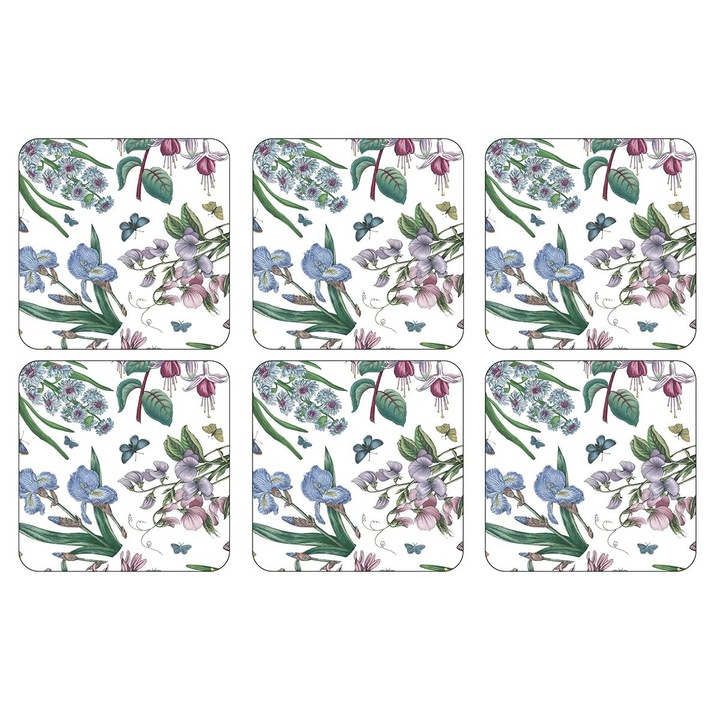 PIMPERNEL Botanic Garden Chintz Set 6 Coasters 10.5 x 10.5cm