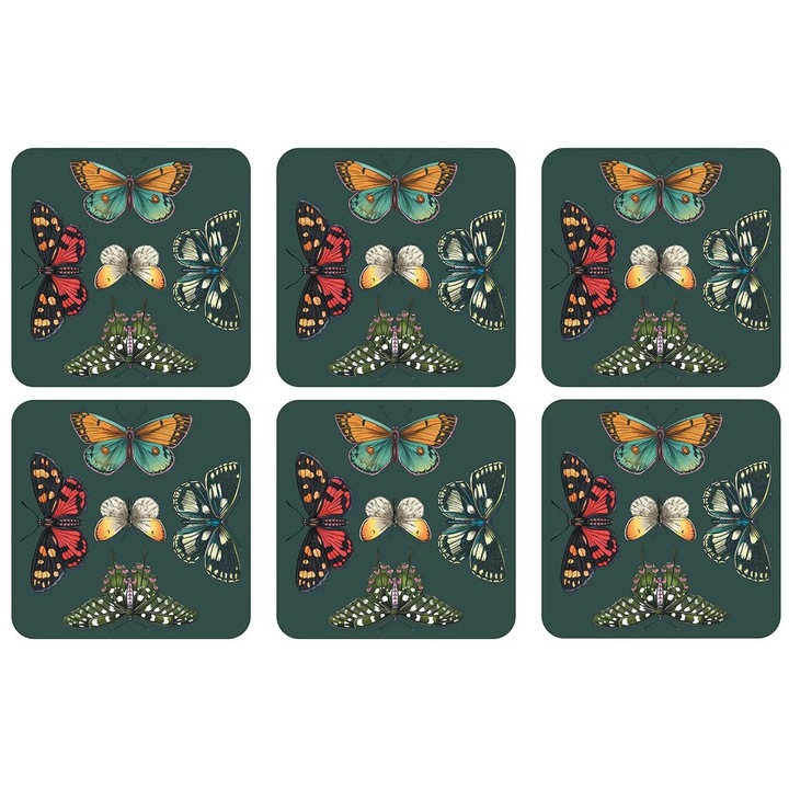 PIMPERNEL Botanic Garden Harmony Set 6 Coasters 10.5 x 10.5cm